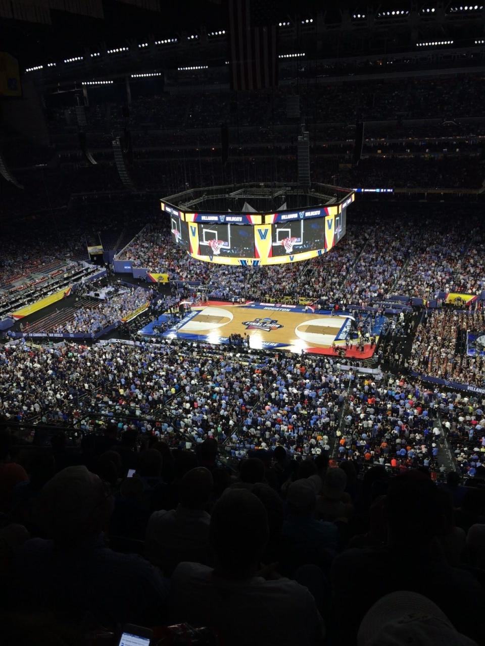 The view from Brayley Crowe's seat at the 2016 Final Four.