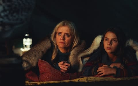 Anne-Marie Duff and Dafne Keen - Credit: BBC