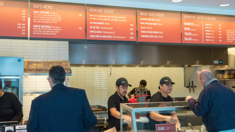 Chipotle workers in San Francisco 