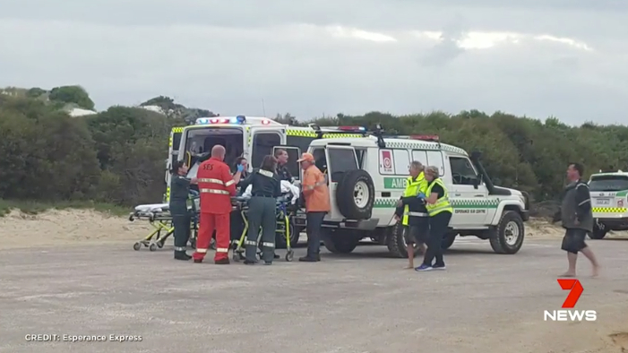 The girl is taken to hospital by paramedics but could not be saved. Photo: Esperance Express.
