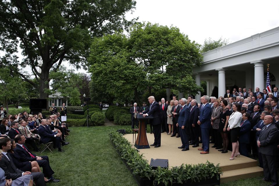 President Trump Speaks At The White House After The House Voted On Health Care Bill (Photo by Alex Wong/Getty Images)