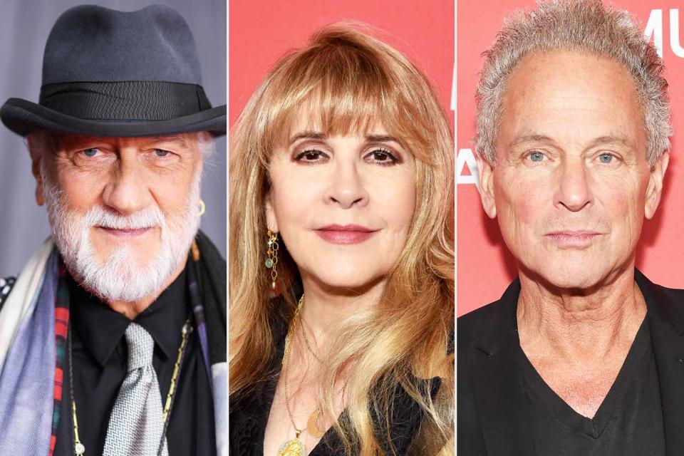 <p>Dimitrios Kambouris/Getty; Kevin Mazur/Getty; Dimitrios Kambouris/Getty</p> Mick Fleetwood; Stevie Nicks; Lindsey Buckingham