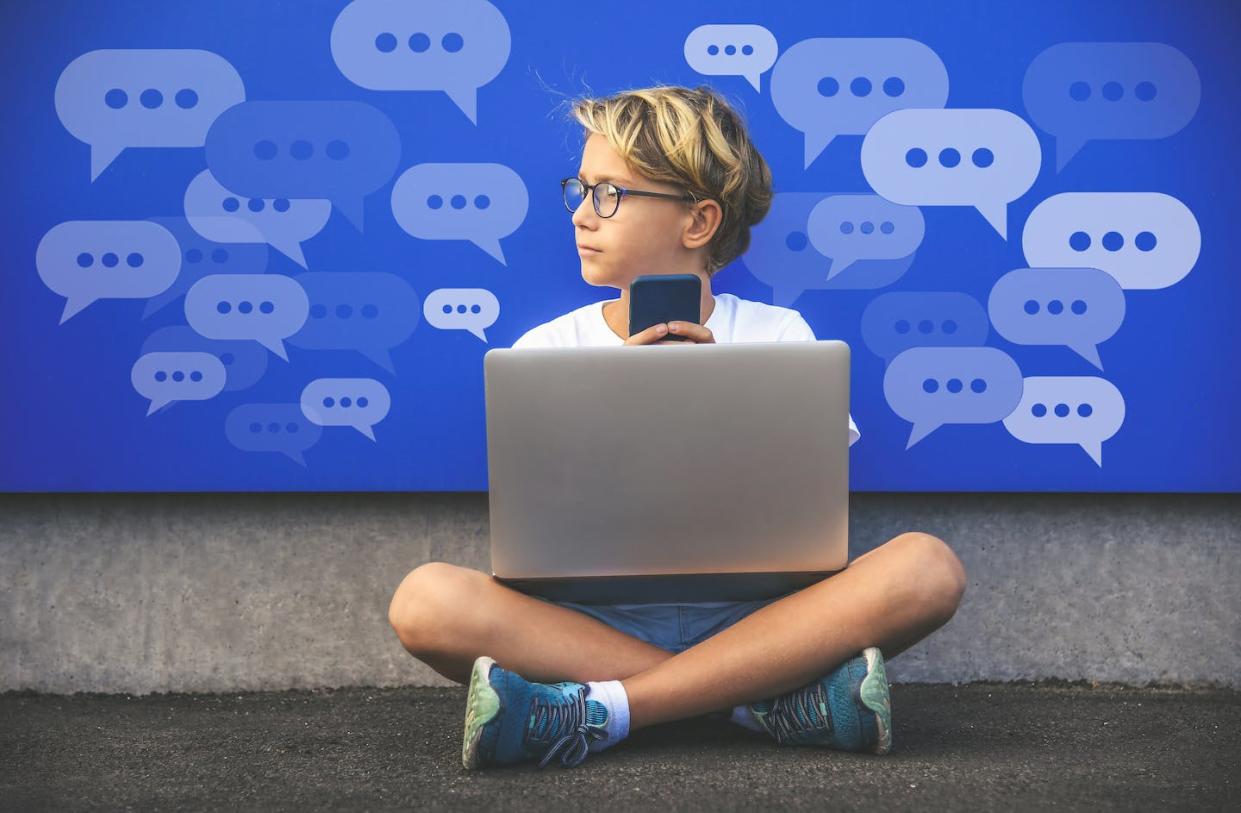 Educational software has a long history, but chatbots could help students excel like never before. <a href="https://www.gettyimages.com/detail/photo/boy-using-smartphone-typing-chatting-conversation-royalty-free-image/1429924369?phrase=chatbot&adppopup=true" rel="nofollow noopener" target="_blank" data-ylk="slk:Fabio Principe / EyeEm via Getty Images;elm:context_link;itc:0;sec:content-canvas" class="link ">Fabio Principe / EyeEm via Getty Images</a>