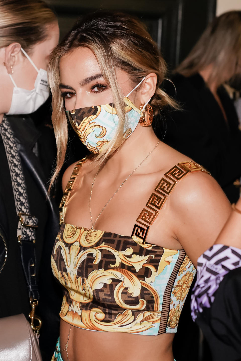 American singer and dancer Addison Rae guest at the party organized for the launch of the Fendace collection created by the collaboration between the fashion houses Fendi and Versace. Milan (Italy), September 26th, 2021 (Photo by Marco Piraccini/Mondadori Portfolio/Sipa USA)