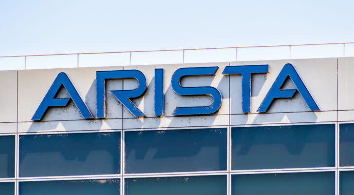 Arista Networks, Inc. (ANET) logo displayed on top of a building