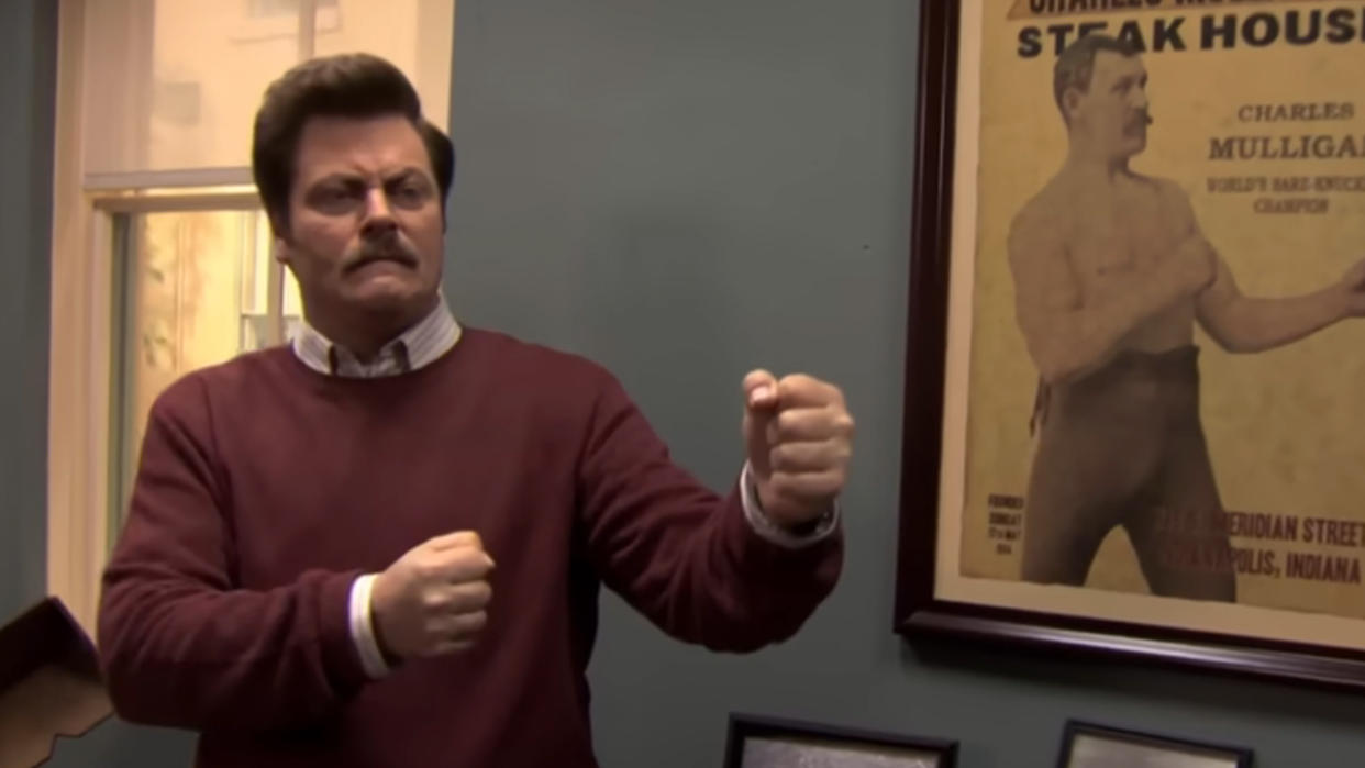  Nick Offerman in Parks and Recreation. 