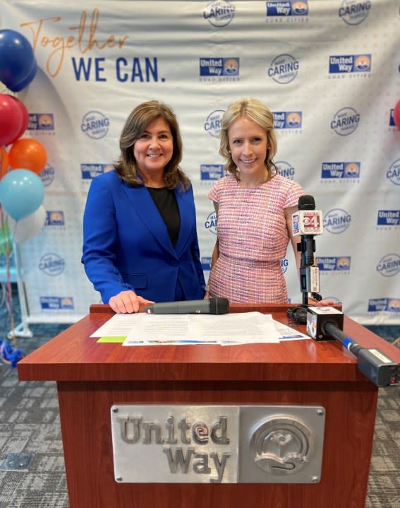 United Way president/CEO Rene Gellerman, left, with United Way board chair Caitlin Russell.