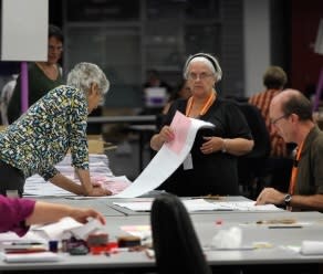 In dispute: Counting votes in the Senate election. Picture: Nic Ellis/The West Australian