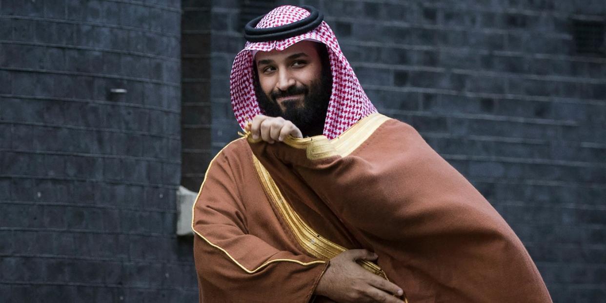 Saudi-Arabiens Kronprinz Mohammed bin Salman auf dem Weg zu einem Treffen mit der britischen Premierministerin Theresa May in London (Archivbild)