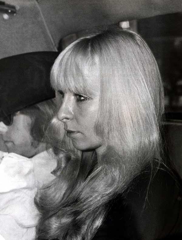 Jimi Hendrix's last girlfriend Monika Dannemann leaving the inquest into his death