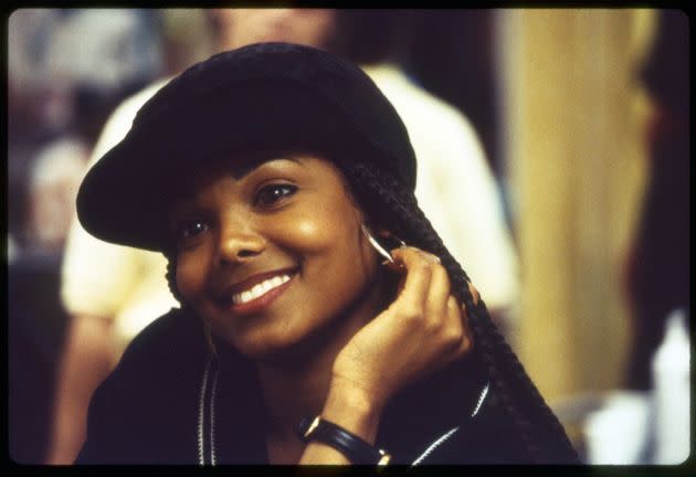 Janet Jackson on the set of her 1993 film 