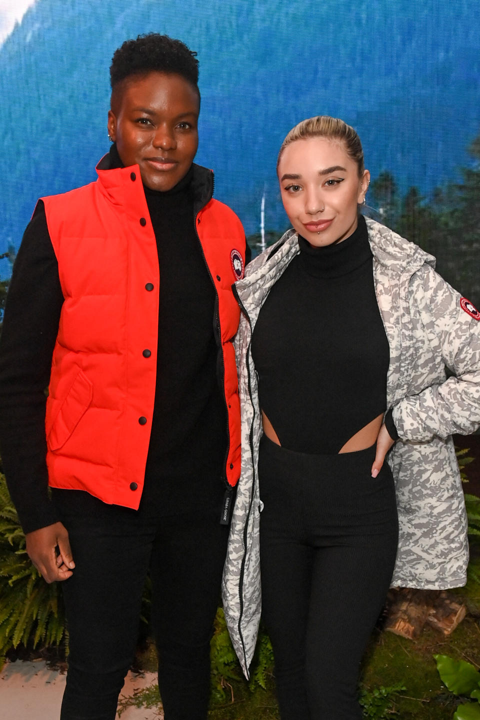LONDON, ENGLAND - NOVEMBER 10:   Nicola Adams and Ella Baig attend the launch of Canada Goose Footwear at Victoria House on November 10, 2021 in London, England. (Photo by David M. Benett/Dave Benett/Getty Images for Canada Goose)