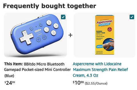 Parody screenshot of an Amazon 