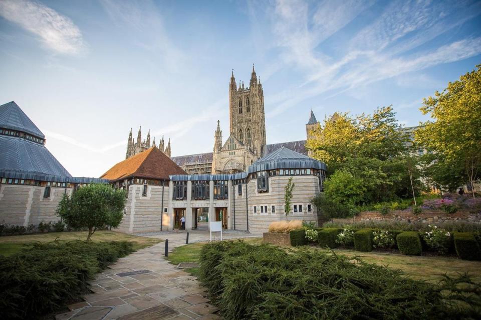 <p>Did you know that you can sleep in the heart of the UNESCO World Heritage Site of the Canterbury Cathedral Precincts? Home to the incredible Canterbury Cathedral and the ruins of St Augustine's Abbey - the oldest church in the English-speaking world - there's also a comfortable and affordable hotel in the grounds to get you up close and personal. </p><p>A wonderfully unusual hotel to spend your nights in the city, the <a href="https://www.booking.com/hotel/gb/canterbury-cathedral-lodge.en-gb.html?aid=1922306&label=unusual-hotels-uk" rel="nofollow noopener" target="_blank" data-ylk="slk:Canterbury Cathedral Lodge;elm:context_link;itc:0;sec:content-canvas" class="link ">Canterbury Cathedral Lodge</a> offers cathedral views from most of the rooms and hearing the bells toll next door is rather magical. Set in the peaceful grounds of the cathedral, the quirky hotel is homely, with its spacious terrace and cosy library lounge.</p><p><a class="link " href="https://www.goodhousekeepingholidays.com/offers/kent-canterbury-cathedral-lodge-hotel" rel="nofollow noopener" target="_blank" data-ylk="slk:READ OUR REVIEW AND BOOK;elm:context_link;itc:0;sec:content-canvas">READ OUR REVIEW AND BOOK</a></p><p><a class="link " href="https://www.booking.com/hotel/gb/canterbury-cathedral-lodge.en-gb.html?aid=1922306&label=unusual-hotels-uk" rel="nofollow noopener" target="_blank" data-ylk="slk:BOOK NOW;elm:context_link;itc:0;sec:content-canvas">BOOK NOW</a></p>