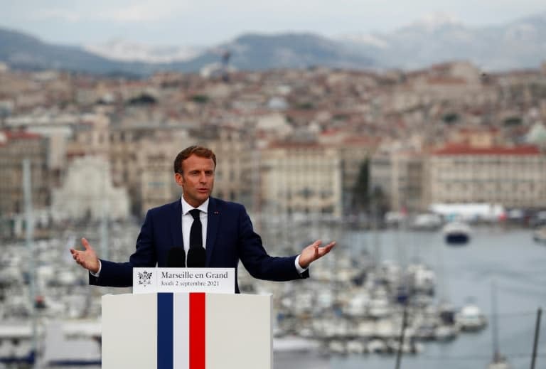 Le président Emmanuel Macron au Palais du Pharo, le 2 septembre 2021 à Marseille - Guillaume HORCAJUELO © 2019 AFP