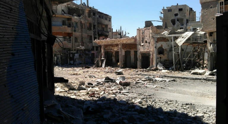 Le quartier de Juret al-Shayah dans la ville syrienne de Homs, le 4 juillet 2012 (-)