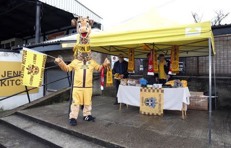 Britain Football Soccer - Sutton United Media Day - FA Cup Fifth Round Preview - The Borough Sports Ground - 16/2/17 General view of merchandise on sale at The Borough Sports Ground during the media day Action Images via Reuters / Matthew Childs Livepic