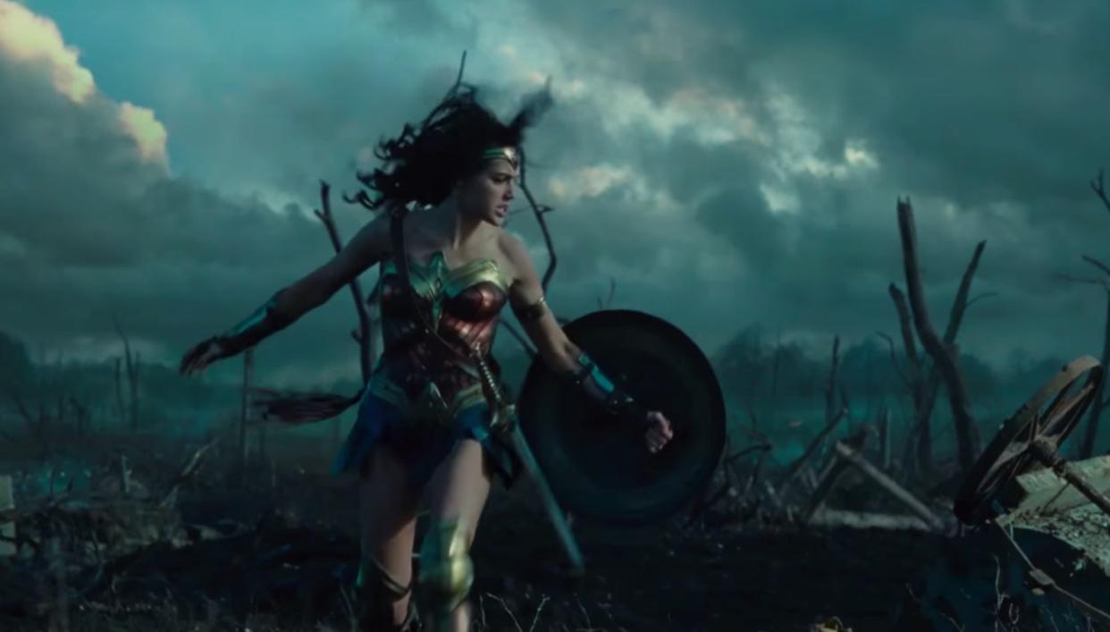 Gal Gadot's Wonder Woman standing strong on the battlefield that is the box office (credit: Warner Bros)