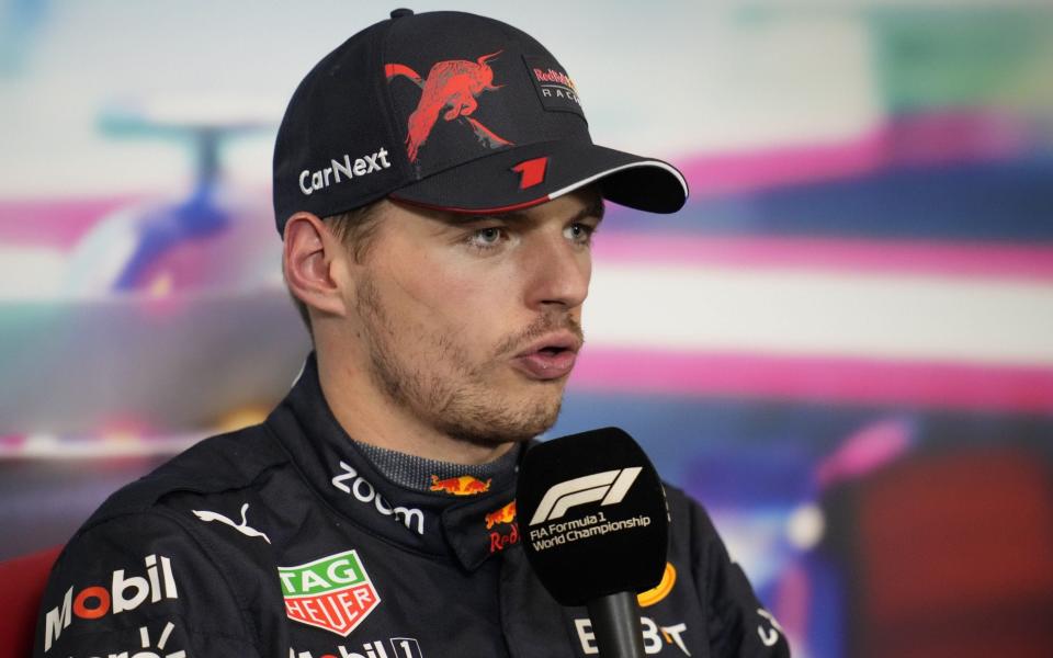 Dutch Formula one driver Max Verstappen of Red Bull Racing speaks at a press conference after the qualifying session of the Formula One Grand Prix of the Mexico City at the Circuit of Hermanos Rodriguez in Mexico City, Mexico, 29 October 2022. The Formula One Grand Prix of the Mexico City takes place on 30 October 2022 at the Circuit of Hermanos Rodriguez - Luis Licona/EPA-EFE/Shutterstock 
