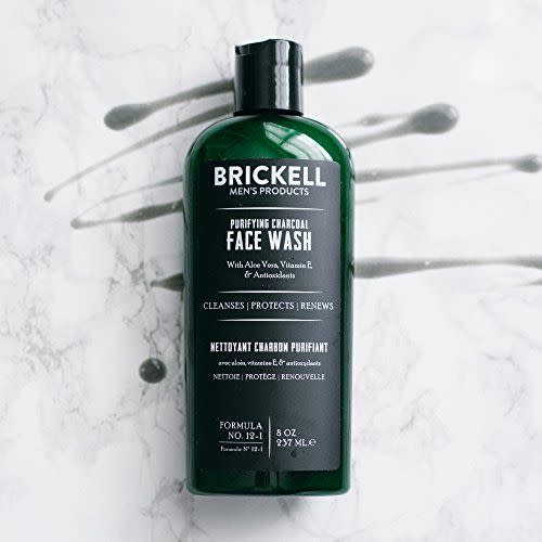 <p><strong>Brickell Men's Products</strong></p><p>amazon.com</p><p><strong>$25.00</strong></p><p><a href="http://www.amazon.com/dp/B00NQ7G62A/?tag=syn-yahoo-20&ascsubtag=%5Bartid%7C10055.g.21274147%5Bsrc%7Cyahoo-us" rel="nofollow noopener" target="_blank" data-ylk="slk:Shop Now;elm:context_link;itc:0;sec:content-canvas" class="link ">Shop Now</a></p><p>Hundreds of Amazon reviewers credit this detoxifying face wash for giving their skin an all-natural glow. It's particularly good for men with sensitive or dry skin. </p>