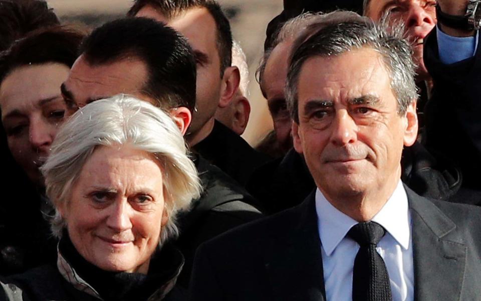 Penelope and François Fillon - Credit:  Christophe Ena/ AP