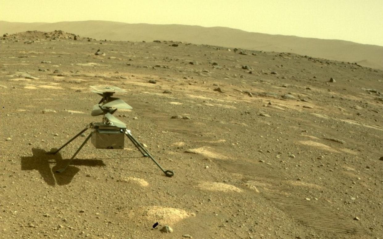 The Ingenuity Helicopter moments after it was detached from Nasa's Perseverance Mars rover - NASA/JPL-Caltech HANDOUT/EPA-EFE/Shutterstock