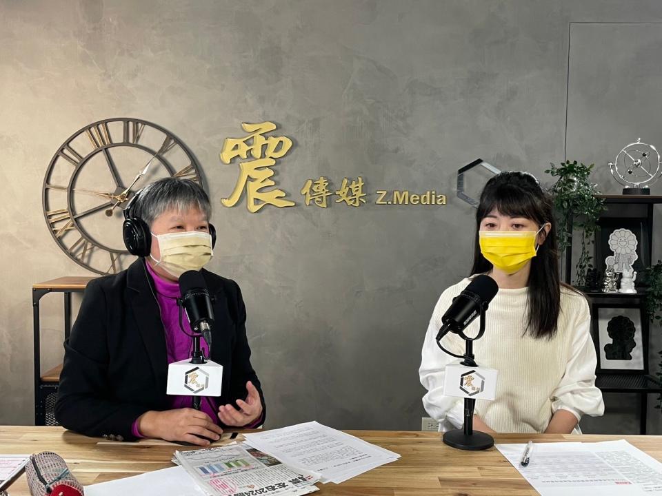 高嘉瑜接受資深媒體人黃光芹網路節目《新聞不芹菜》專訪。   圖：震傳媒提供