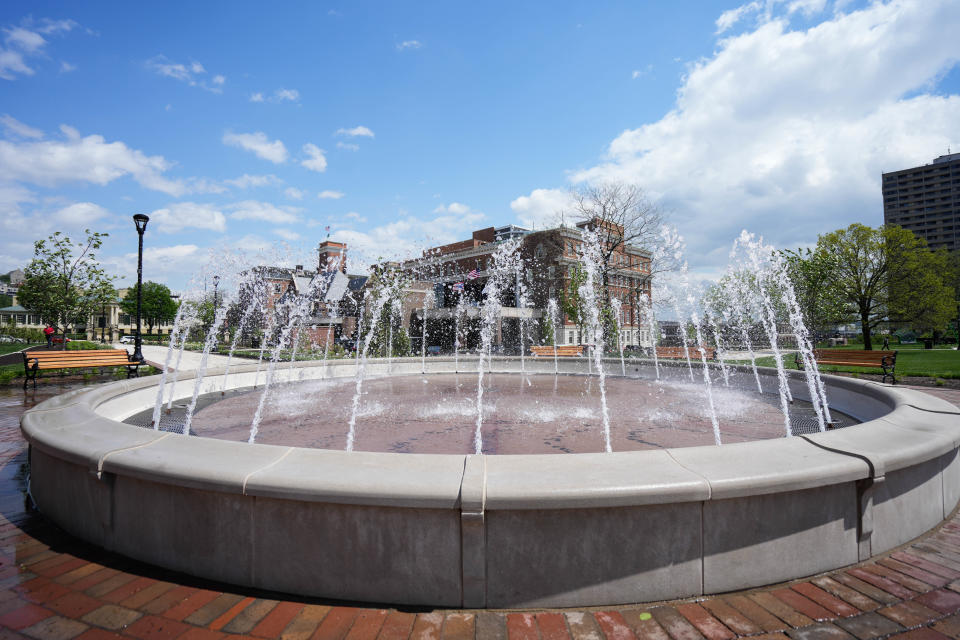 Cincinnati Parks installed a new fountain as part of its $5 million renovation of downtown's Lytle Park.