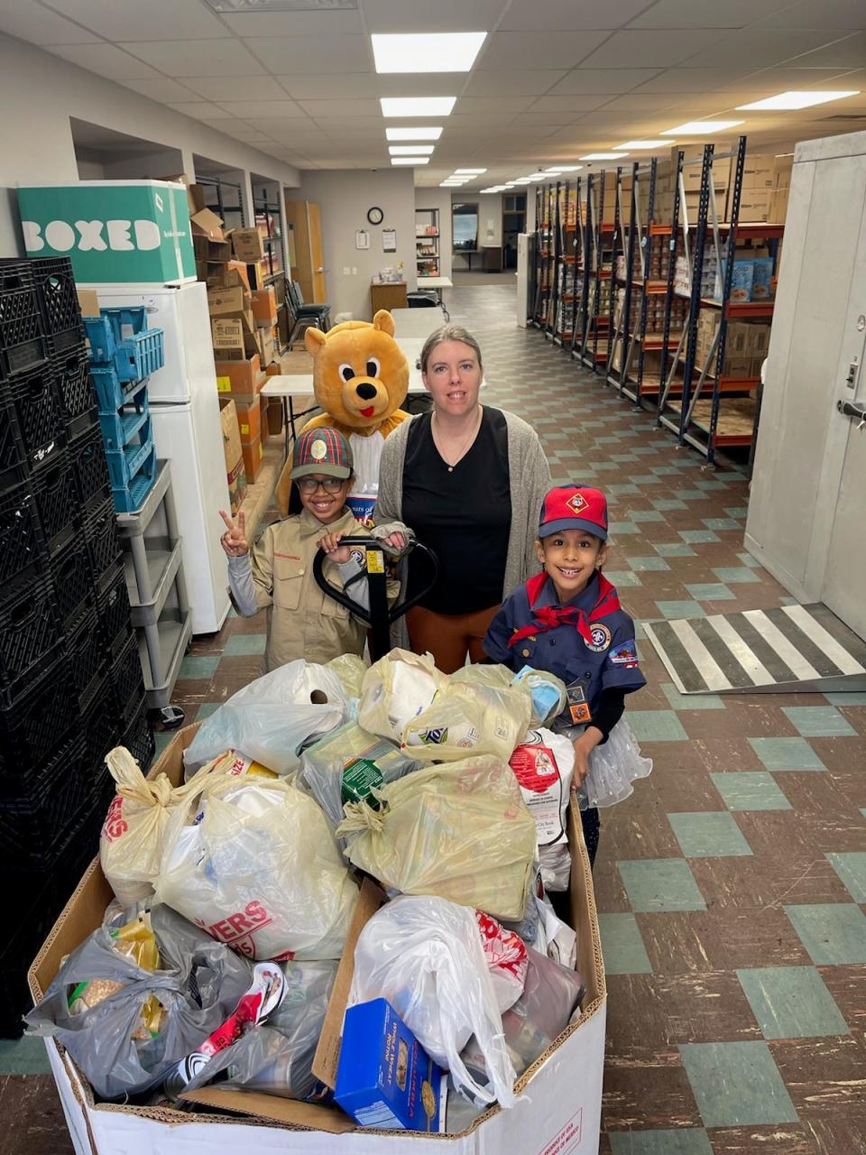 Devils Lake Scouts collected over 1,000 pounds of food for w worthy cause this past week thanks to support from the local community.