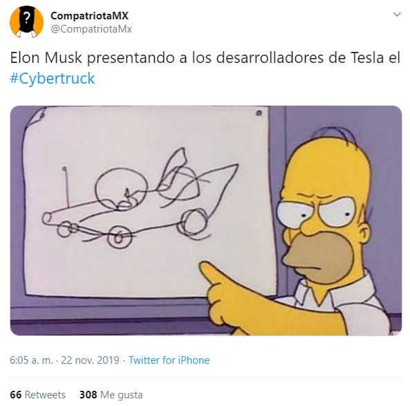 Las redes se burlan del Cybertruck de Tesla y le sacan comparaciones