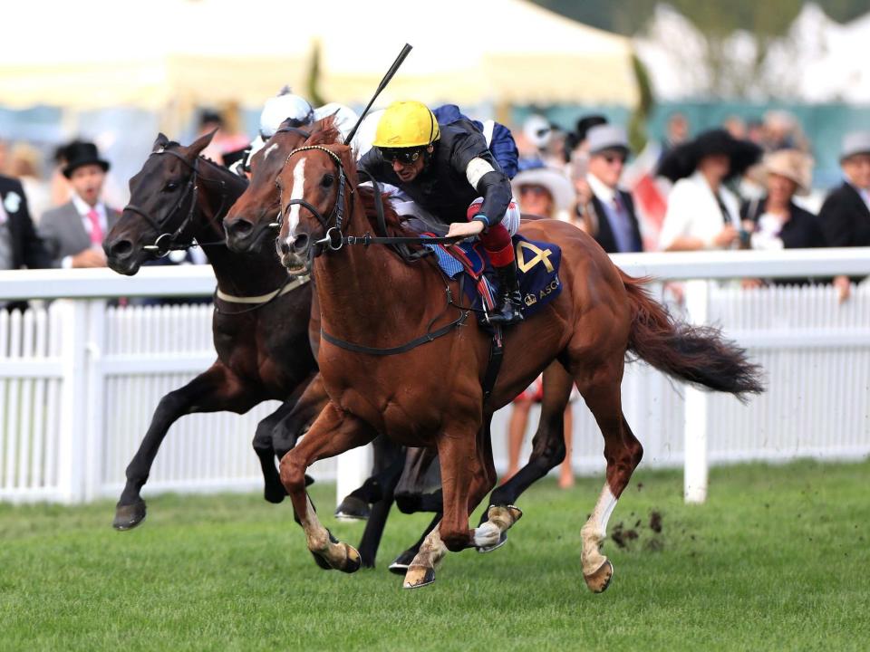 Day three at Royal Ascot hosts the feature race of the week, the Gold Cup, the event's oldest surviving race.History was made in 2013 when Estimate won the Gold Cup, making The Queen the first reigning monarch to own a winner in the race’s 212-year history.Stradivarius is favourite to retain his title for jockey Frankie Dettori and trainer John Gosden, although it faces a much stronger field than the one it enjoyed 12 months ago. Follow live updates in the blog below:Where to watch?ITV will be showing live coverage of every race on ITV1 from 1:30 pm BST.Where to watch online?The Independent will keep you up to date with the dedicated live blog featuring live results and reaction throughout the day. The races will also be live on the ITV Hub.