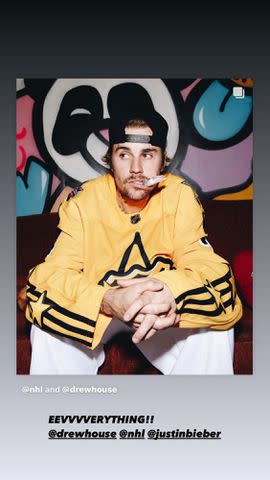 <p>Tyrell Hampton</p> Hailey Bieber shows support for her beau as Justin Bieber's drew house releases 2024 NHL All-Star jerseys