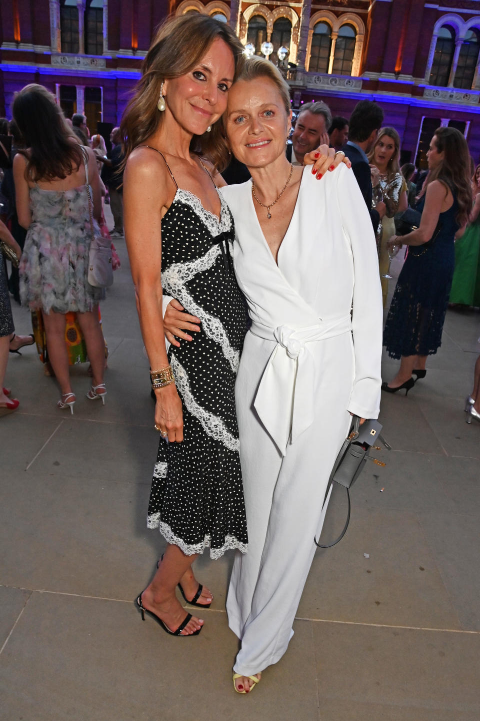 LONDON, ENGLAND - JUNE 21: CEO of YOOX NET-A-PORTER Alison Loehnis and Dr Barbara Sturm attend the V&A Summer Party and DIVA exhibition preview, supported by Net-A-Porter, on June 21, 2023 in London, England. (Photo by Dave Benett/Getty Images for Victoria & Albert Museum)