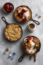 <p>This warm and melty chocolate chip skillet cookie is customizable for the ultimate fall dessert for a crowd. We'll be topping ours with candied pecans and miso caramel, thank you.</p><p><em><a href="https://www.goodhousekeeping.com/food-recipes/dessert/a47671/skillet-cookie-sundaes-recipe/" rel="nofollow noopener" target="_blank" data-ylk="slk:Get the recipe for Skillet Cookie Sundaes »;elm:context_link;itc:0;sec:content-canvas" class="link ">Get the recipe for Skillet Cookie Sundaes »</a></em> </p>