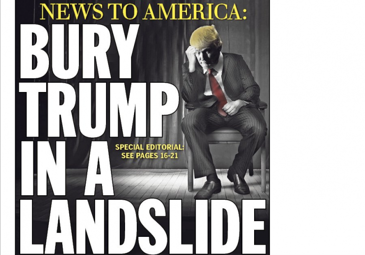 Part of the Daily News' Friday cover.