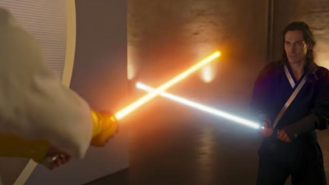 lightsaber deflecting blaster