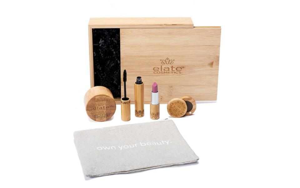 <a href="https://elatebeauty.com/pages/redefining-beauty" target="_blank" rel="noopener noreferrer">Elate</a> lists sustainability as a crucial part of its brand. All of its product casings ― palettes, compacts and tools ― are made from bamboo, and it sells refills wrapped in seed paper.&nbsp;<strong><br /><br />﻿<a href="https://elatebeauty.com/collections/holiday-2018/products/capsule-beauty-box" target="_blank" rel="noopener noreferrer">Get the Elate Capsule beauty box for $128</a>.</strong>