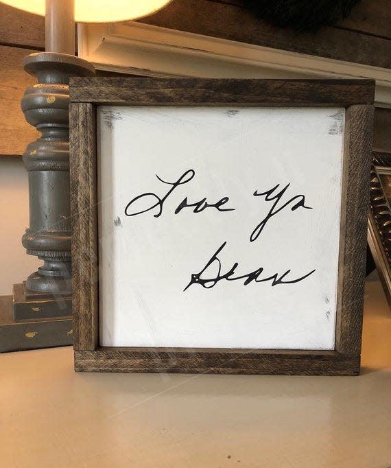 Custom Handwriting Sign