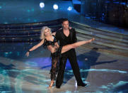 ROME, ITALY - JANUARY 07: Athlete Oscar Pistorius and his dance partner Annalisa Longo perform on the Italian TV show 'Ballando Con Le Stelle' at Auditorium Rai on January 7, 2012 in Rome, Italy. (Photo by Elisabetta A. Villa/Getty Images)