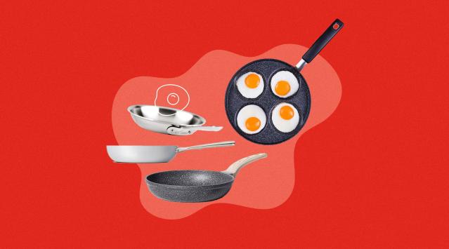 CAROTE Egg Omelette Pan, 4-Cup Nonstick Egg Frying Pan, Egg Skillet fo