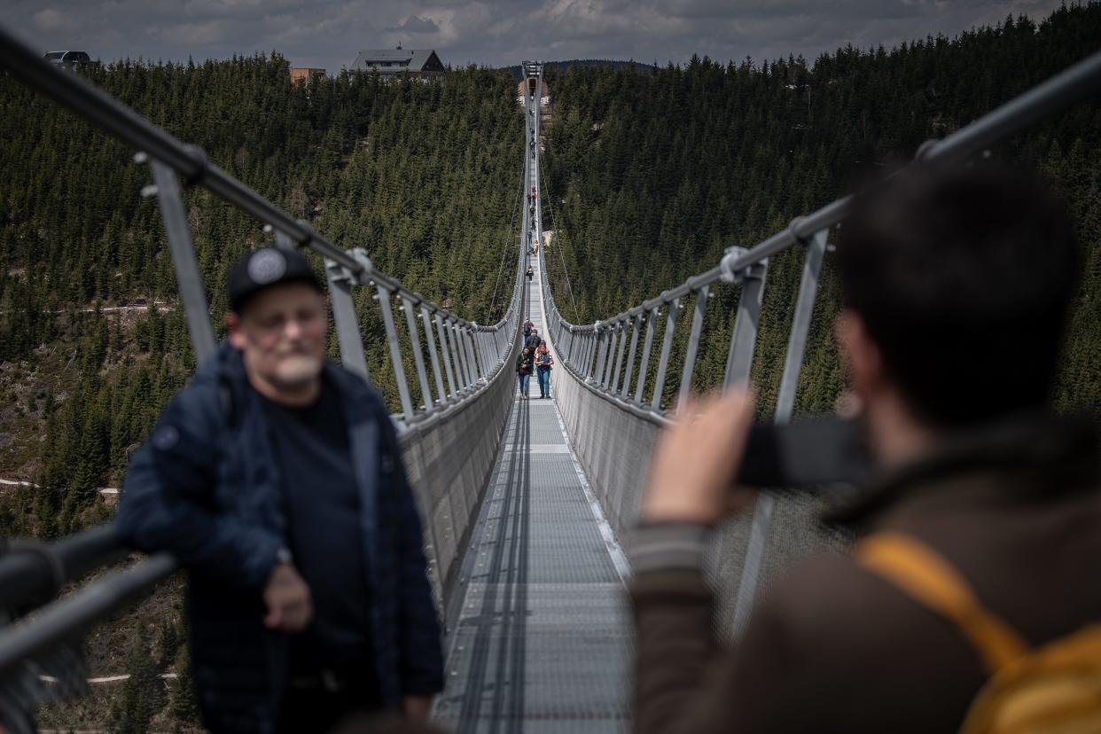 Sky Bridge 721 in the Czech Republic, the world's longest pedestrian suspension bridge