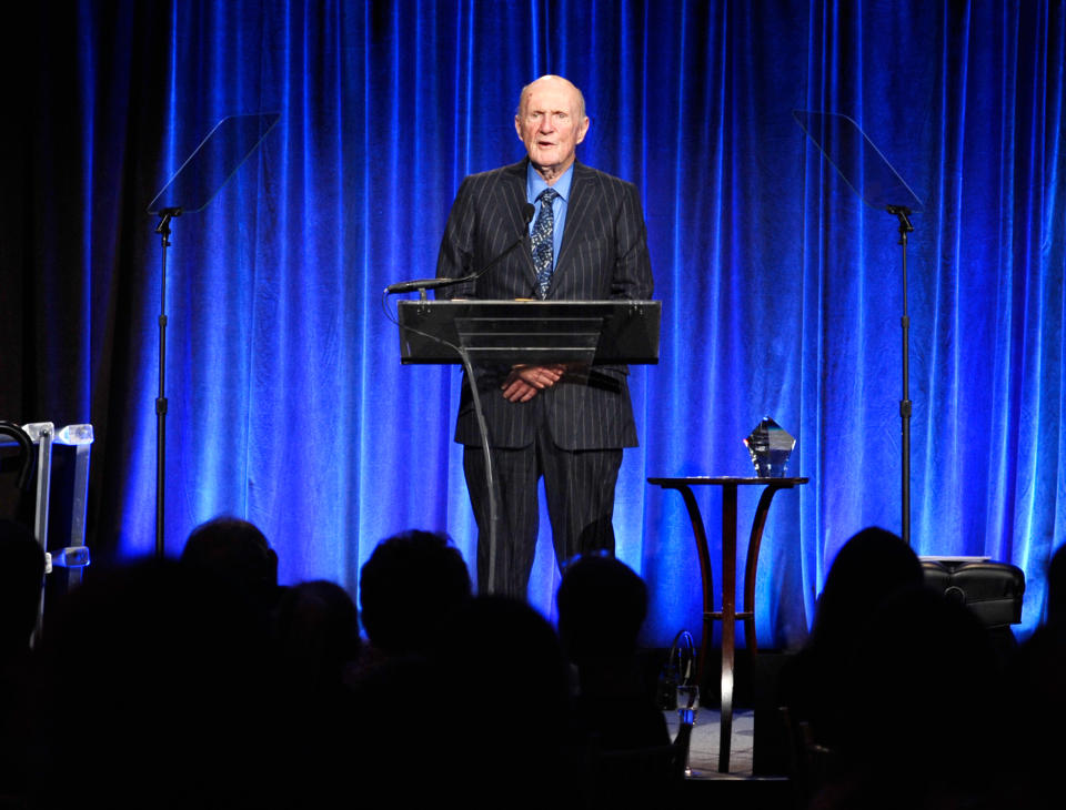 NEW YORK, NY - NOVEMBER 20:  Julian Robertson speaks on stage at The Christopher & Dana Reeve Foundation 
