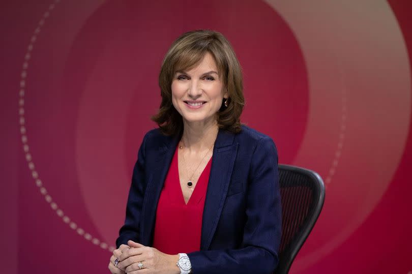 Fiona Bruce hosts Question Time