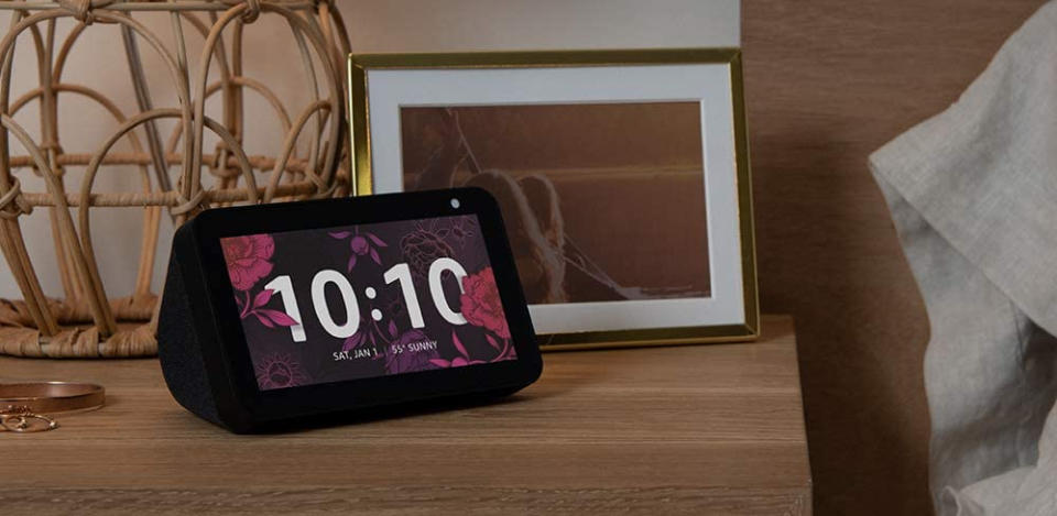 This smart home display doubles as a digital alarm clock — save $35! (Photo: Amazon)