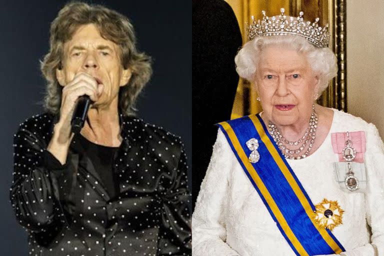 Mick Jagger se despidió de la Reina Isabell II