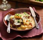 Tender prawns, scallops and a creamy dill sauce turn a succulent steak into this pub-grub favourite. <br><br>Click here for <span>surf and turf recipe</span>