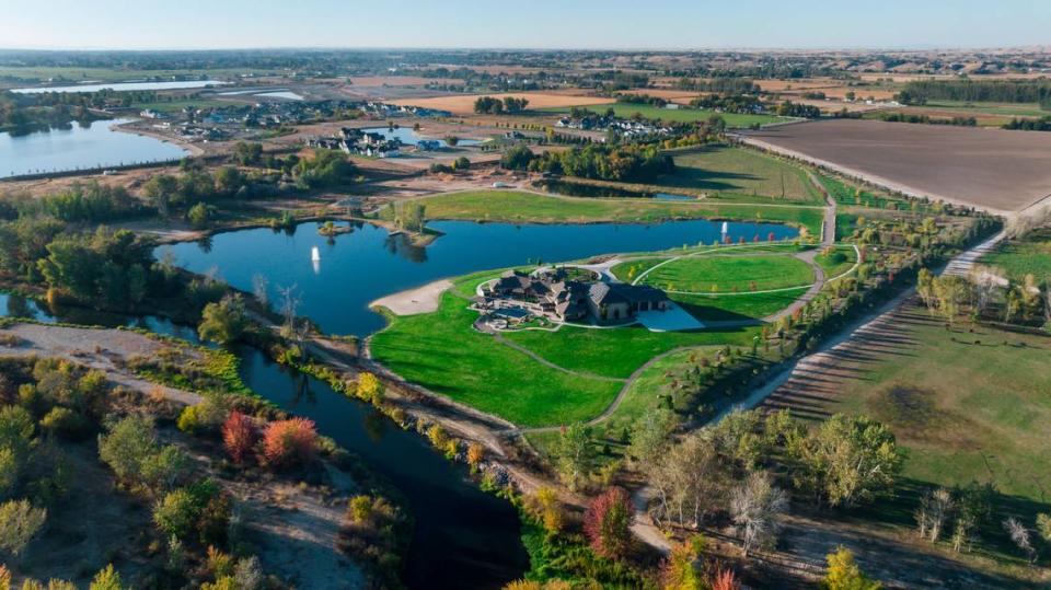 Brett Hughes sold this home in Star in 2023 for $6.2 million. The 8,577-square-foot home features five bedrooms, seven bathrooms, an indoor gym and basketball court.