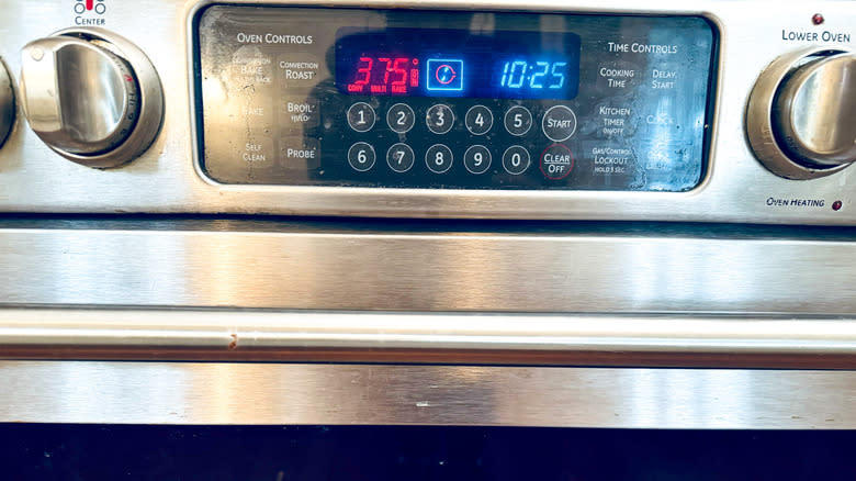 oven temperature display setting
