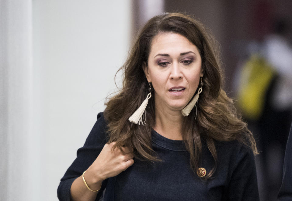 Rep. Jaime Herrera Beutler, R-Wash., arrives for the House Republican Conference meeting on Sept. 26, 2018. (Photo: Bill Clark/CQ Roll Call)