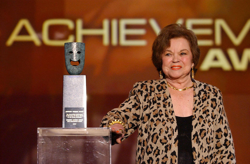 An older Shirley Temple by a Screen Actors Guild Award